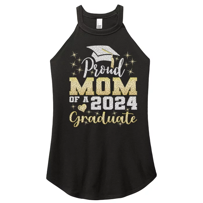 Super Proud Mom Of 2024 Graduate Awesome Family College Women’s Perfect Tri Rocker Tank