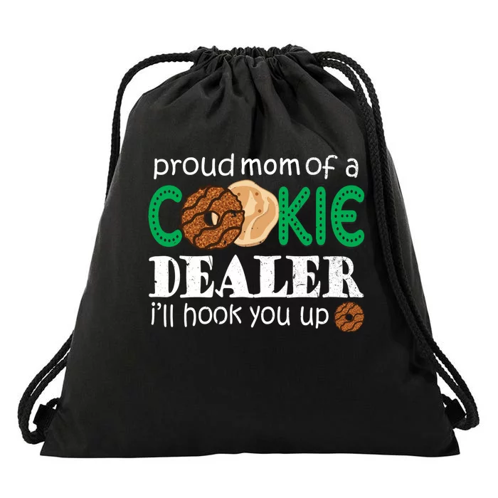 Scout Proud Mom Of A Cookie Dealer Troop Leader Drawstring Bag