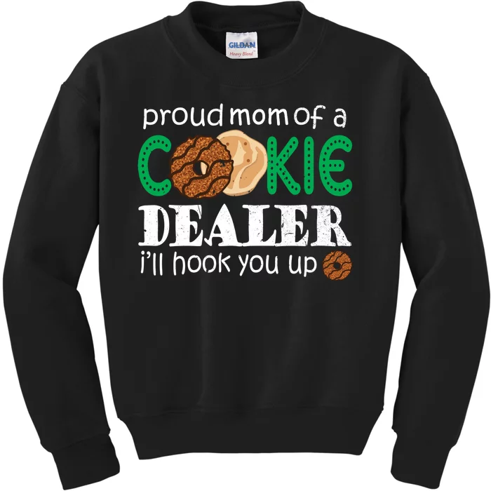 Scout Proud Mom Of A Cookie Dealer Troop Leader Kids Sweatshirt