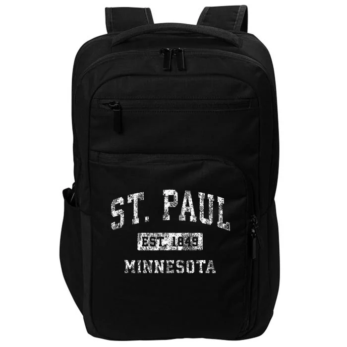 St. Paul Minnesota Mn Vintage Established Sports Impact Tech Backpack