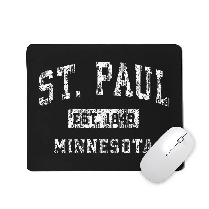 St. Paul Minnesota Mn Vintage Established Sports Mousepad