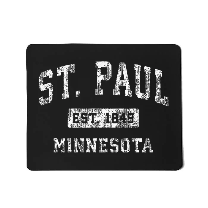 St. Paul Minnesota Mn Vintage Established Sports Mousepad