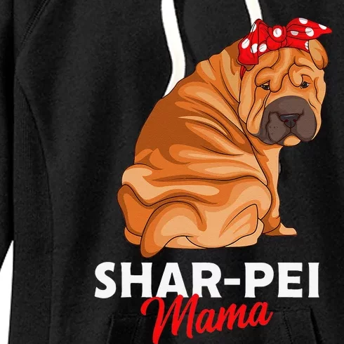 Shar Pei Mama Dog Mom Owner Funny Gift Women's Fleece Hoodie