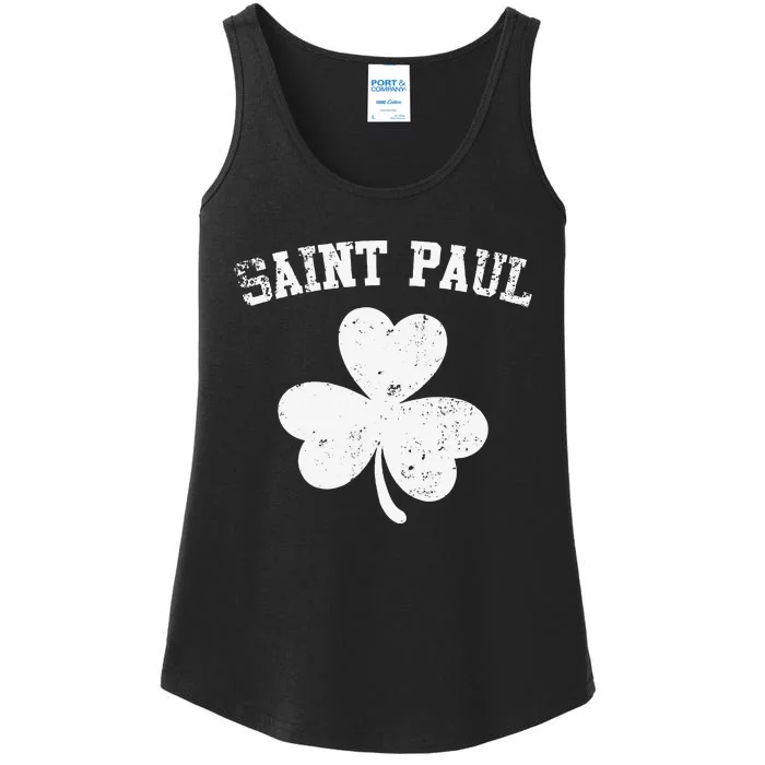 Saint Paul Minnesota St Patrick's Day Shamrock Ladies Essential Tank