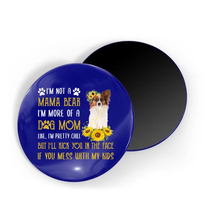 Sunflower Papillon Mom Mothers Day Dog Mom Gift Magnet