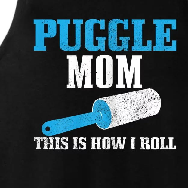 S Puggle Mom Dog Hair Funny Puggle Mama Ladies Tri-Blend Wicking Tank