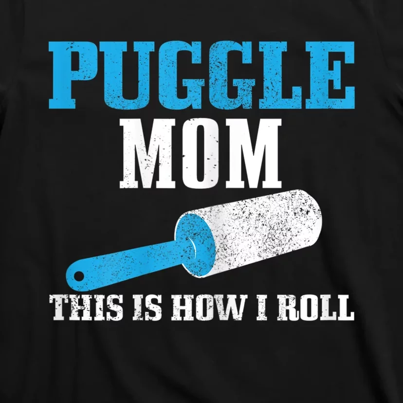 S Puggle Mom Dog Hair Funny Puggle Mama T-Shirt