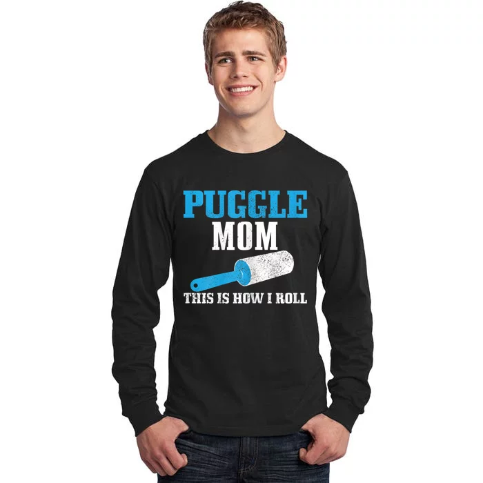 S Puggle Mom Dog Hair Funny Puggle Mama Tall Long Sleeve T-Shirt