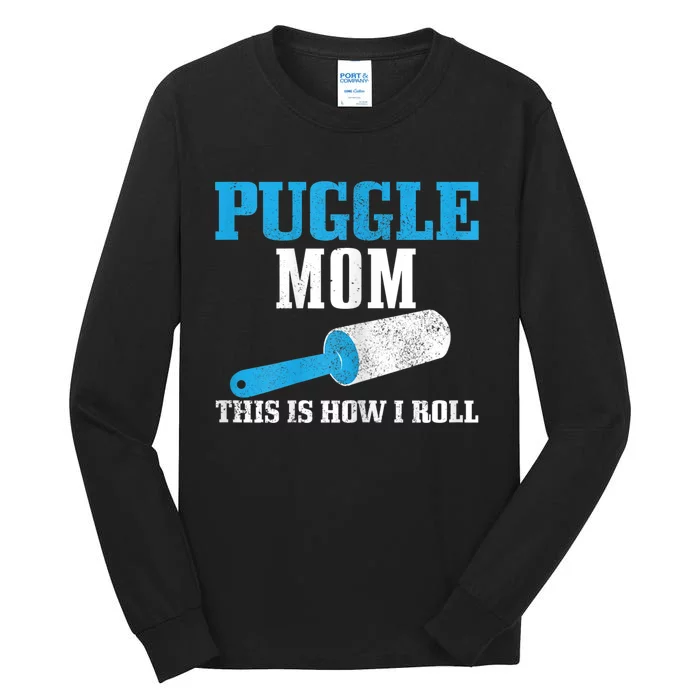 S Puggle Mom Dog Hair Funny Puggle Mama Tall Long Sleeve T-Shirt