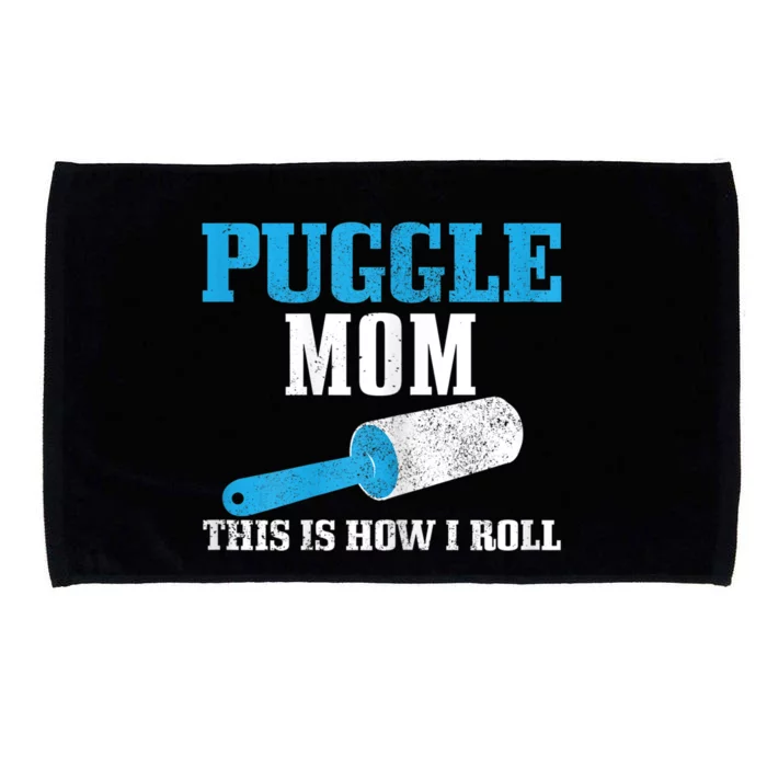 S Puggle Mom Dog Hair Funny Puggle Mama Microfiber Hand Towel