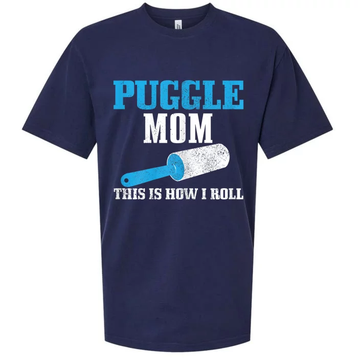 S Puggle Mom Dog Hair Funny Puggle Mama Sueded Cloud Jersey T-Shirt