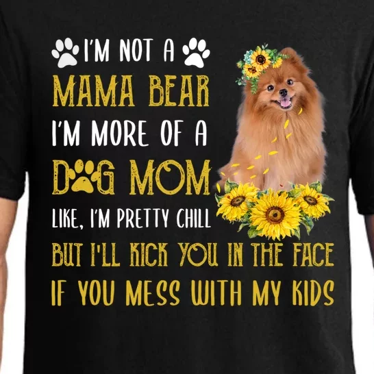 Sunflower Pomeranian Mom Mothers Day Dog Mom Cool Gift Pajama Set