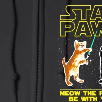 Star Paws Meow The Force Be With You Full Zip Hoodie