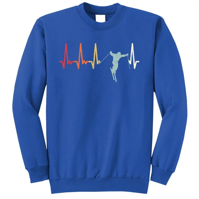 Ski Pulse Mountain Winter Sports Skier Skiing Heartbeat Gift Tall Sweatshirt