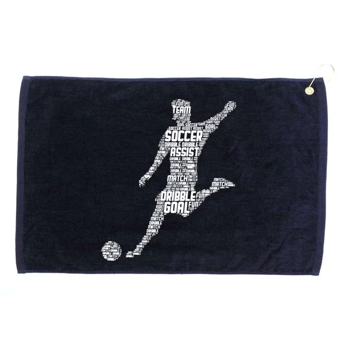 Soccer Player Men Boy Grommeted Golf Towel