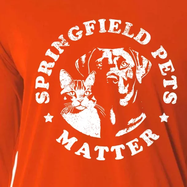 Springfield Pets Matter Funny Presidential Debate Humor Cooling Performance Long Sleeve Crew