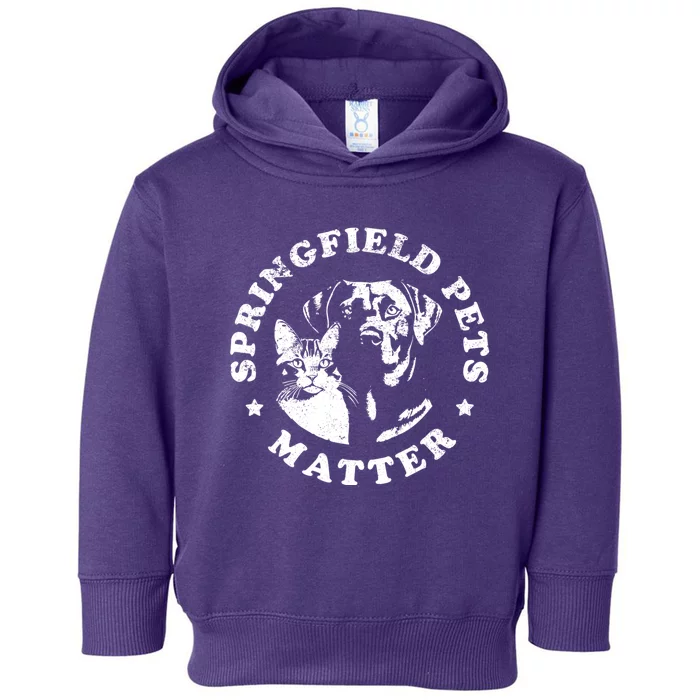 Springfield Pets Matter Funny Presidential Debate Humor Toddler Hoodie