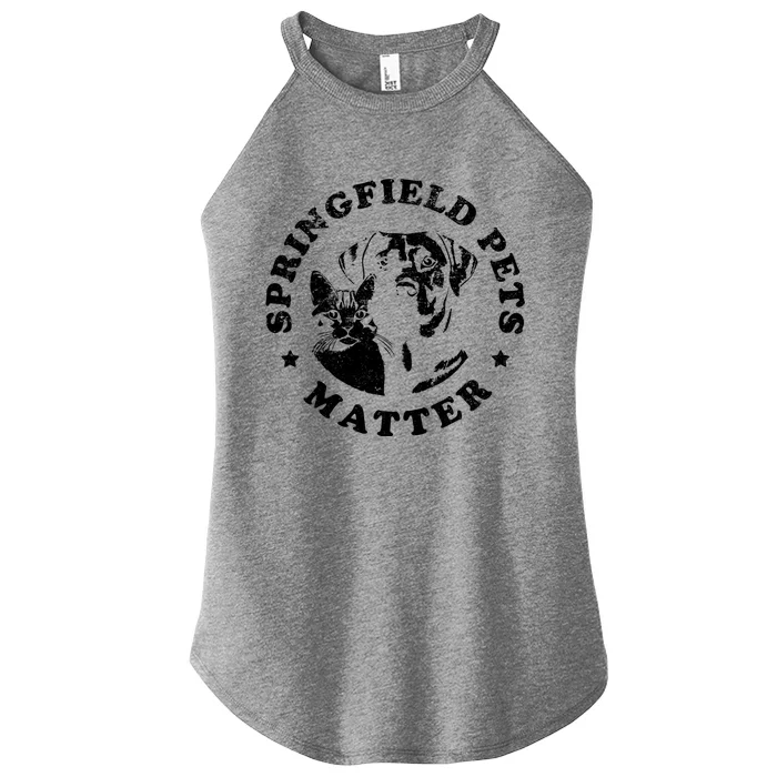 Springfield Pets Matter Funny Presidential Debate Humor Women’s Perfect Tri Rocker Tank