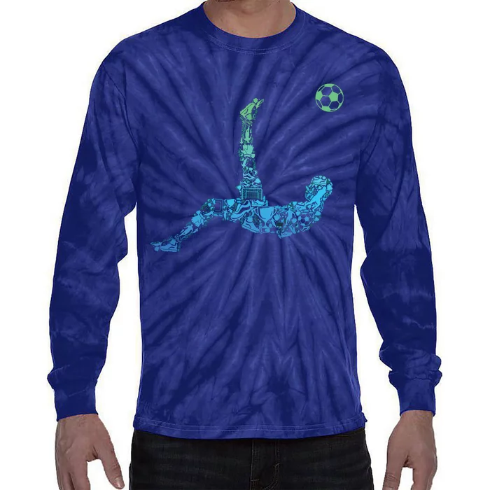 Soccer Players Men Boy Tie-Dye Long Sleeve Shirt