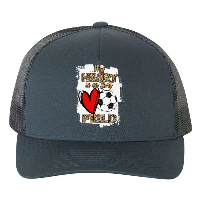 Soccer Player Mom Soccer Leopard Cheetah Soccer Fan Yupoong Adult 5-Panel Trucker Hat