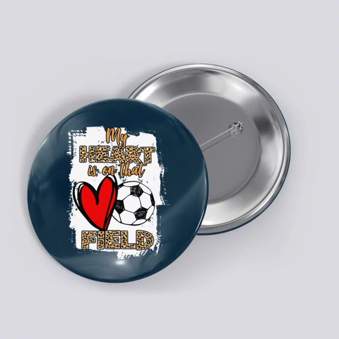 Soccer Player Mom Soccer Leopard Cheetah Soccer Fan Button