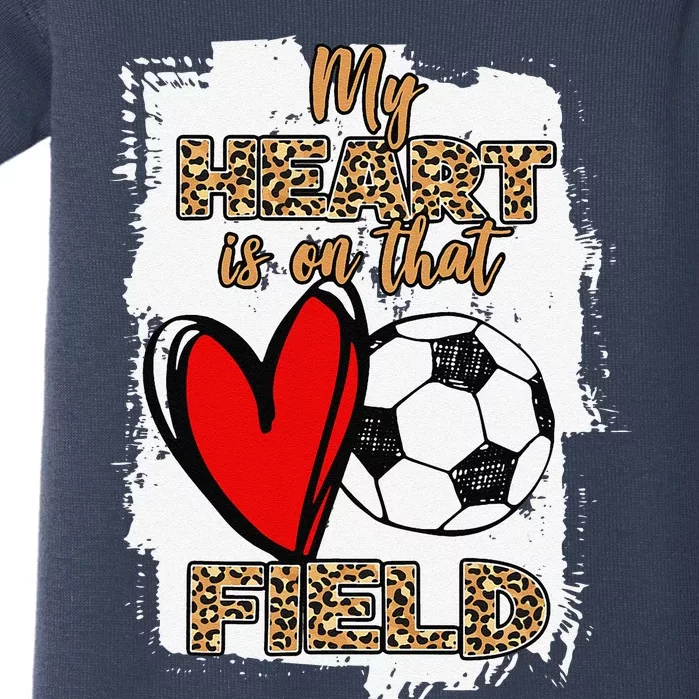 Soccer Player Mom Soccer Leopard Cheetah Soccer Fan Baby Bodysuit