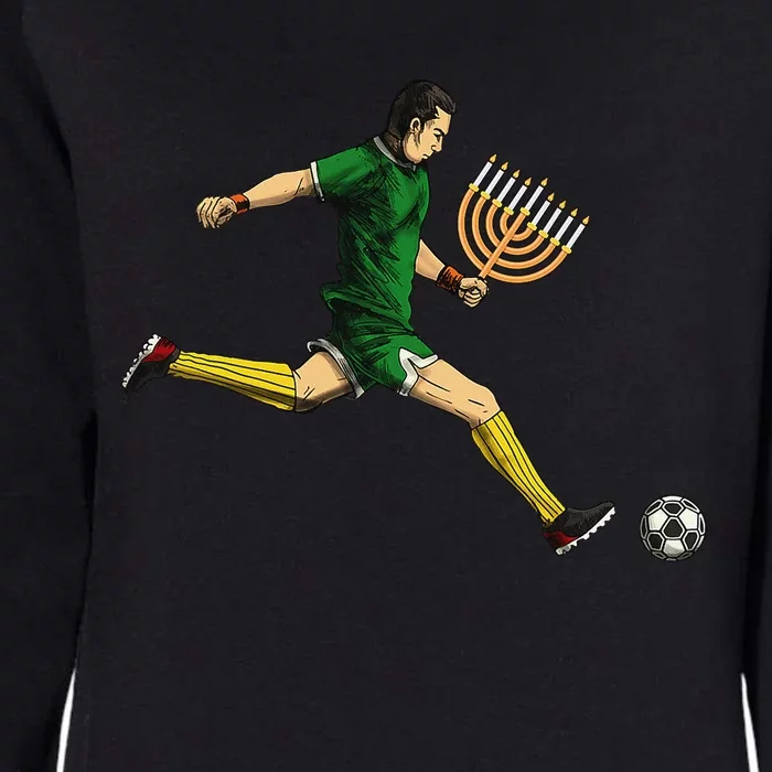 Soccer Player Menorah Hanukkah Sport Chanukah Jewish Holiday Womens California Wash Sweatshirt