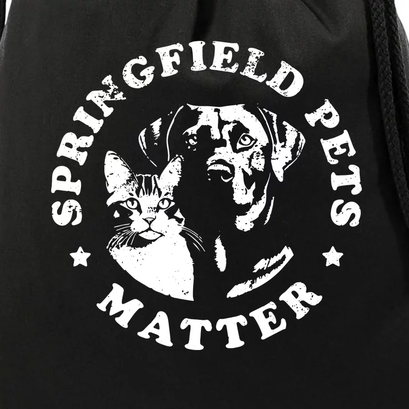 Springfield Pets Matter Funny Presidential Debate Humor Drawstring Bag