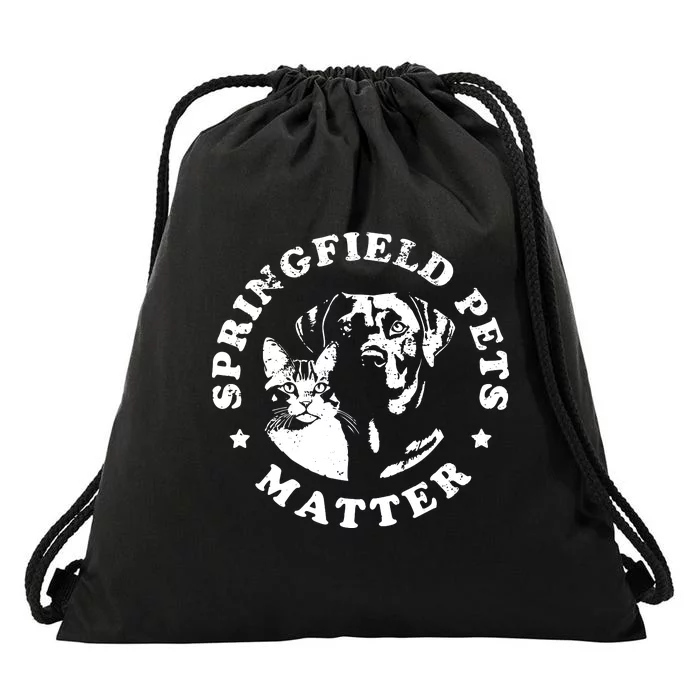 Springfield Pets Matter Funny Presidential Debate Humor Drawstring Bag