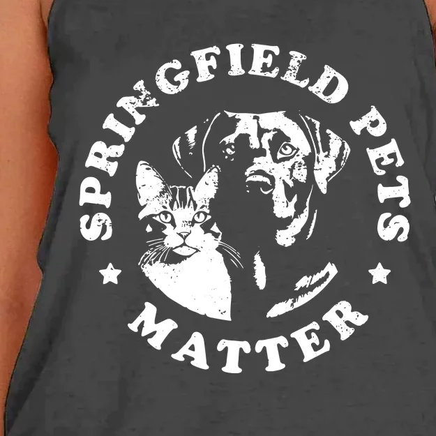 Springfield Pets Matter Funny Presidential Debate Humor Women's Knotted Racerback Tank