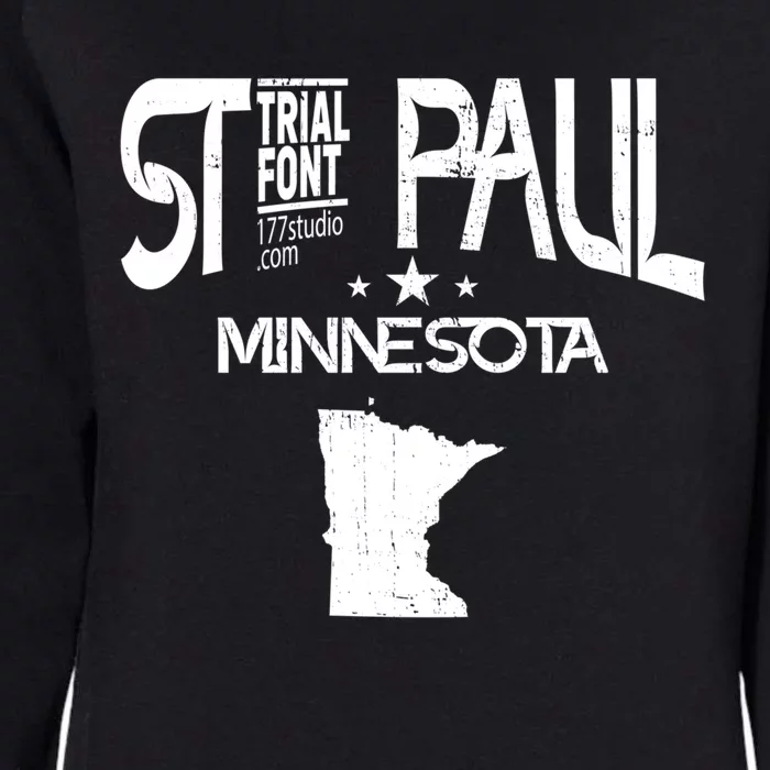 St Paul Minnesota Mn Throwback Classic Souvenir Gift Womens California Wash Sweatshirt