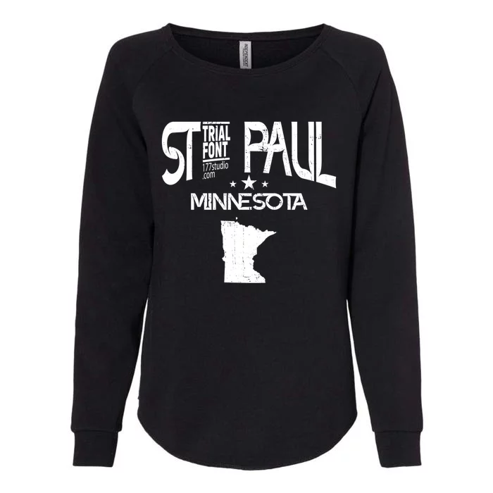 St Paul Minnesota Mn Throwback Classic Souvenir Gift Womens California Wash Sweatshirt