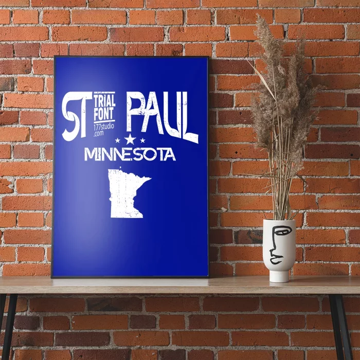 St Paul Minnesota Mn Throwback Classic Souvenir Gift Poster