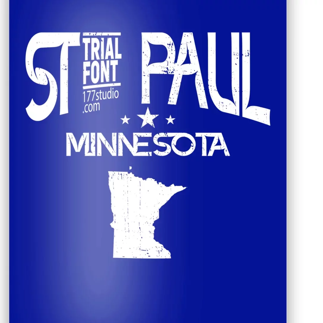 St Paul Minnesota Mn Throwback Classic Souvenir Gift Poster