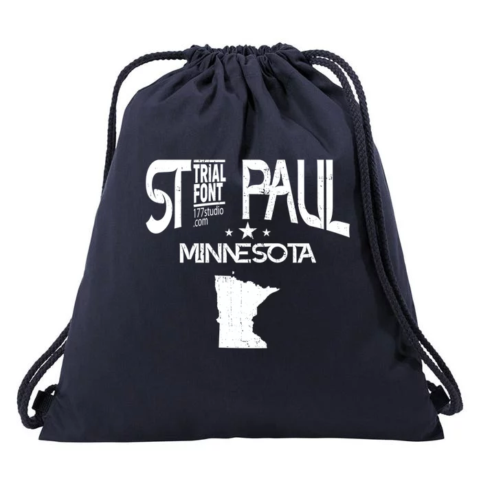 St Paul Minnesota Mn Throwback Classic Souvenir Gift Drawstring Bag