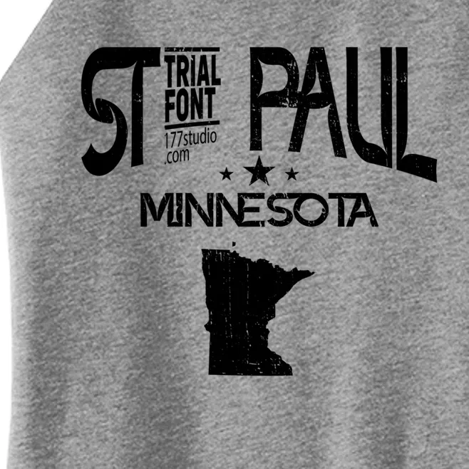 St Paul Minnesota Mn Throwback Classic Souvenir Gift Women’s Perfect Tri Rocker Tank