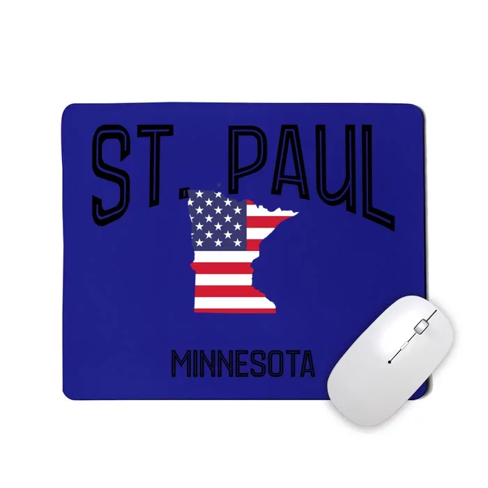 St Paul Minnesota Mn Throwback Retro Usa Flag Meaningful Gift Mousepad