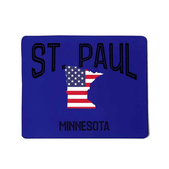 St Paul Minnesota Mn Throwback Retro Usa Flag Meaningful Gift Mousepad