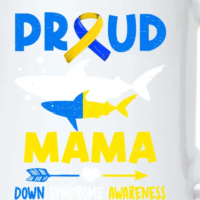 Shark Proud Mama Down Syndrome Awareness T21 Meaningful Gift Black Color Changing Mug