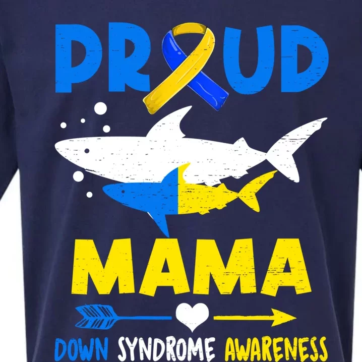 Shark Proud Mama Down Syndrome Awareness T21 Meaningful Gift Sueded Cloud Jersey T-Shirt