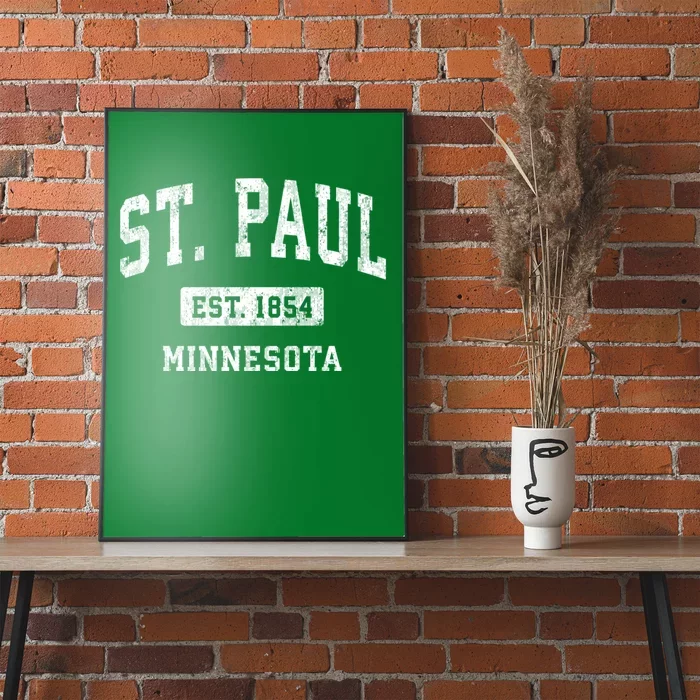 St. Paul Minnesota Mn Vintage Athletic Sports Poster