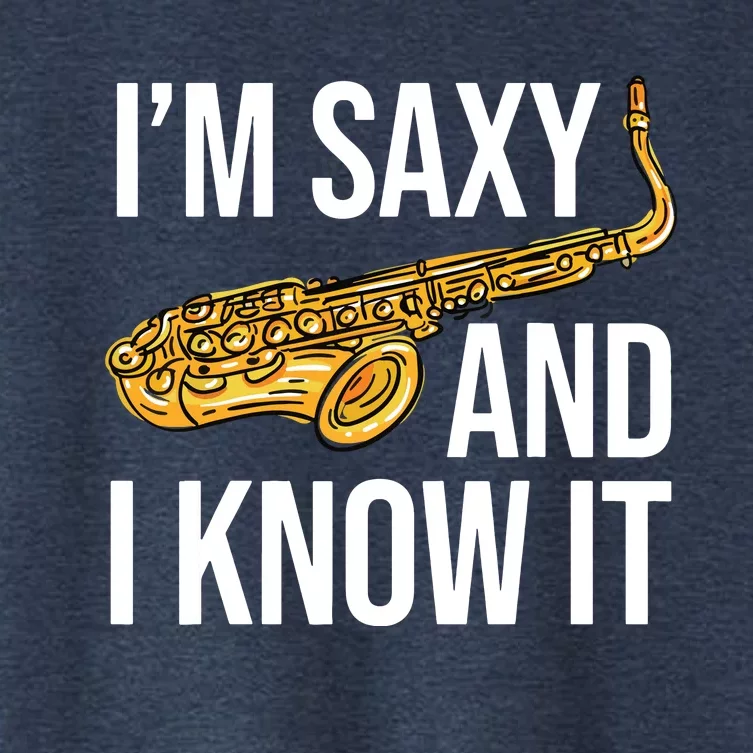 Saxophone Player Musicians Saxophone Player And Teacher Gift Women's Crop Top Tee