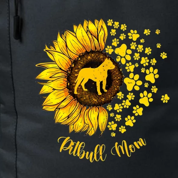 Sunflower Pitbull Mom Dog Lover Gift Daily Commute Backpack