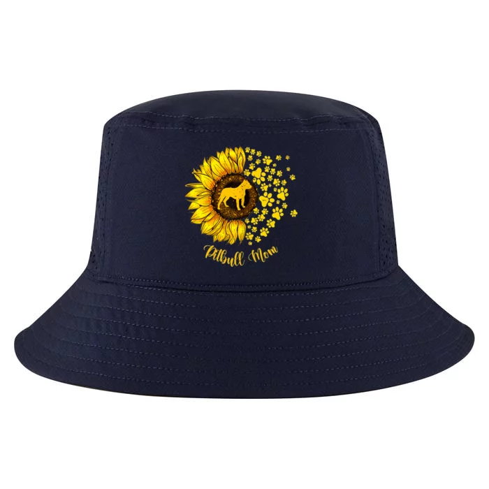 Sunflower Pitbull Mom Dog Lover Gift Cool Comfort Performance Bucket Hat