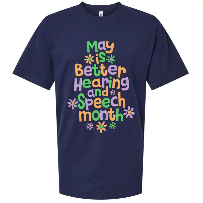 Speech Pathologist May is Hearing Speech Month Therapy SLP Sueded Cloud Jersey T-Shirt