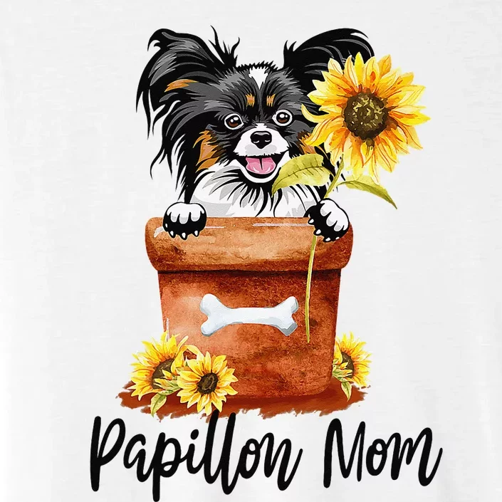 Sunflower Papillon Mom Dog Lover Gifts Mother's Day ChromaSoft Performance T-Shirt