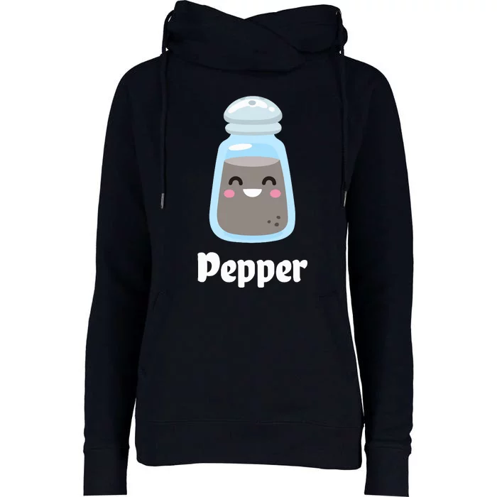 Salt & Pepper Matching Couple Best Friends Cute Womens Funnel Neck Pullover Hood