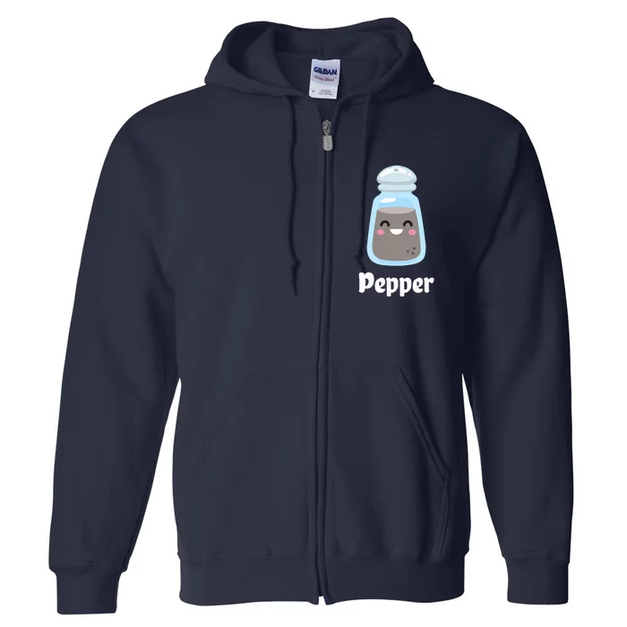 Salt & Pepper Matching Couple Best Friends Cute Full Zip Hoodie