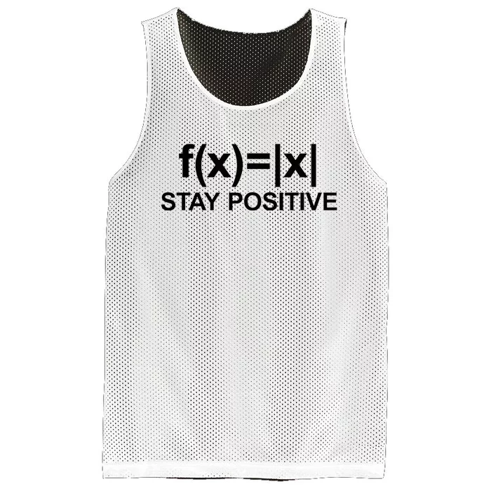 Stay Positive Math Avoid Negativity Math Mesh Reversible Basketball Jersey Tank