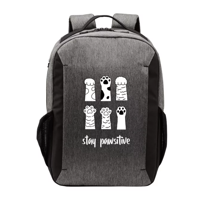 Stay Pawsitive Meaningful Gift Vector Backpack